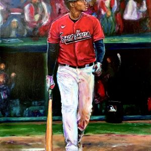 Oscar Gonzalez Original 16" x 20" Acrylic Painting On Canvas
